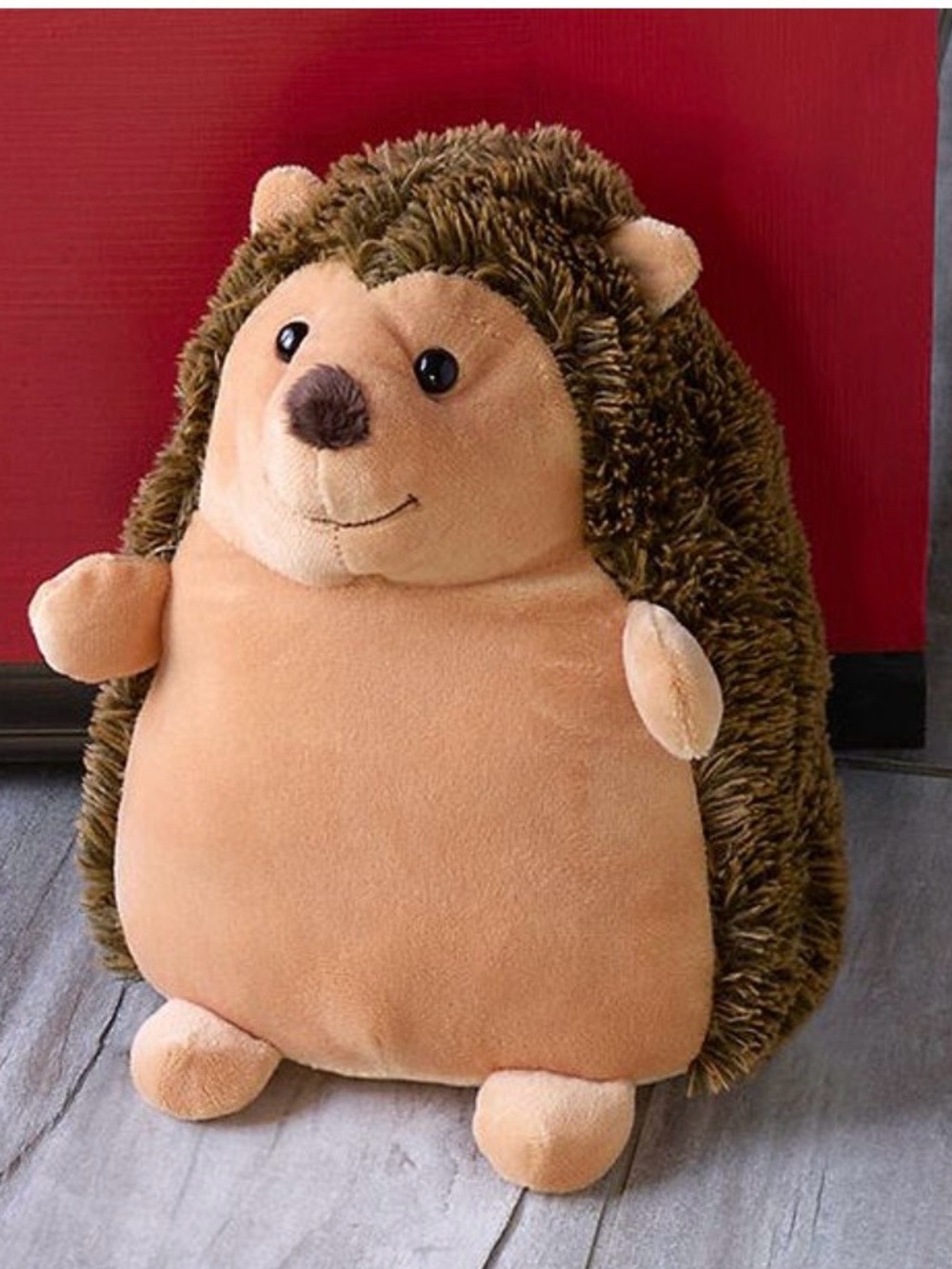 🦔 NWT Elements Plush Hedgehog Decorative Weighted Door Stopper Home Décor